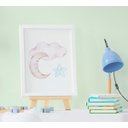 Ver imagem 4 de Quadro Bebê Infantil Menina Coelho Nuvem Balão Aquarela Kit 3 Peças