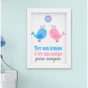 Ver imagem 4 de Quadro Infantil Bebê Menina Menino Irmãos Kit 4 Peças