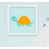 Quadro Bebê Infantil Menino Fundo do Mar Kit 4 Peças - 5