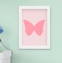 Ver imagem 3 de Kit Quadro Infantil Bebê Menina Floral Borboleta Coração 3 Peças
