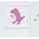 Ver imagem 3 de Quadrinho Infantil Bebê Menina Dinossauro Kit 4 Peças