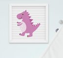Ver imagem 3 de Quadrinho Infantil Bebê Menina Dinossauro Kit 4 Peças