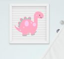 Ver imagem 2 de Quadrinho Infantil Bebê Menina Dinossauro Kit 4 Peças