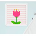 Ver imagem 5 de Quadro Infantil Quarto Bebê Menina Passarinho Jardim Flores Kit 4 Peças