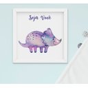 Ver imagem 4 de Quadro Infantil Bebê Menino Dinossauro Aquarela Kit 4 Peças