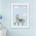 Ver imagem 4 de Quadro Infantil Bebê Menino Lhama e Cabana Kit 3 Peças