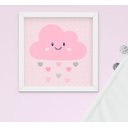 Ver imagem 4 de Quadro Infantil Bebê Menina Elefante Nuvem Balão Kit 4 Peças