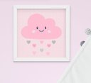 Ver imagem 4 de Quadro Infantil Bebê Menina Elefante Nuvem Balão Kit 4 Peças