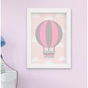 Ver imagem 3 de Quadro Infantil Bebê Menina Elefante Nuvem Balão Kit 4 Peças