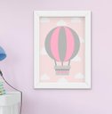 Ver imagem 3 de Quadro Infantil Bebê Menina Elefante Nuvem Balão Kit 4 Peças