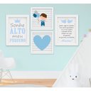Ver imagem 1 de Quadro Infantil Bebê Menino Santo Anjo Sonhe Alto Kit 4 Peças