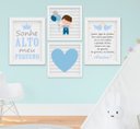Ver imagem 1 de Quadro Infantil Bebê Menino Santo Anjo Sonhe Alto Kit 4 Peças