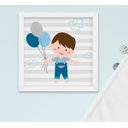 Ver imagem 3 de Quadro Infantil Bebê Menino Santo Anjo Sonhe Alto Kit 4 Peças