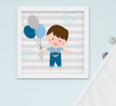 Ver imagem 3 de Quadro Infantil Bebê Menino Santo Anjo Sonhe Alto Kit 4 Peças