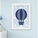 Ver imagem 4 de Quadro Infantil Bebê Menino Elefante Nuvem Balão Kit 4 Peças