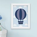 Ver imagem 4 de Quadro Infantil Bebê Menino Elefante Nuvem Balão Kit 4 Peças