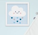 Ver imagem 3 de Quadro Infantil Bebê Menino Elefante Nuvem Balão Kit 4 Peças