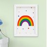 Quadro Infantil Bebê Menino Menina Alfabeto Arco-íris Kit 4 Peças - 3