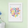 Quadro Infantil Bebê Menino Menina Alfabeto Arco-íris Kit 4 Peças - 2