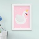 Ver imagem 2 de Quadro Decorativo Infantil Menina Bailarina Cisne Kit 3 Peças