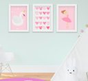 Ver imagem 1 de Quadro Decorativo Infantil Menina Bailarina Cisne Kit 3 Peças