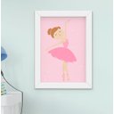 Ver imagem 4 de Quadro Decorativo Infantil Menina Bailarina Cisne Kit 3 Peças