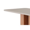 Ver imagem 4 de Mesa Multiuso Cozinha Ariela C/ Tampo Madeirado Vidro 160x80cm Cinamomo/off White - Cimol