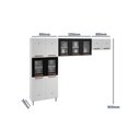 Ver imagem 6 de Cozinha Compacta Mirage New 3 Peças (2 Armários + 1 Paneleiro) Cpt115 Branco/preto - Telasul
