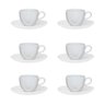 Conjunto de 6 Xícaras Pequenas 75ml Com Pires Ryo White - 2