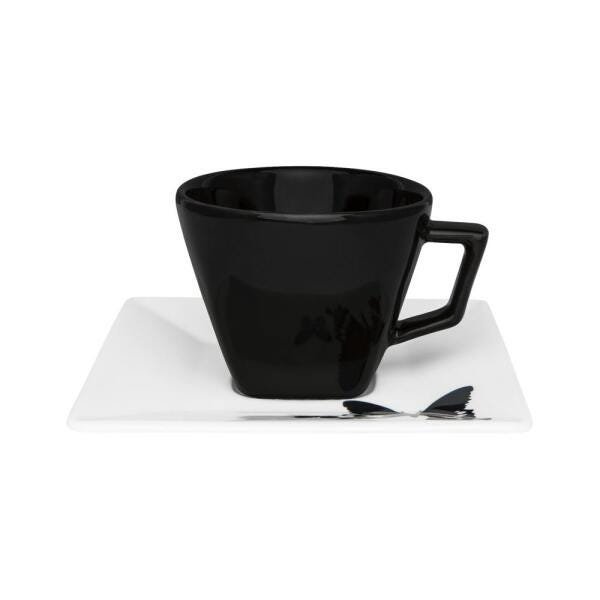 Aparelho de Jantar Chá e Café 42 Peças Oxford Tatoo Black - 5