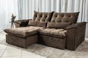 Ver imagem 2 de Sofá Retrátil e Reclinável Ipanema 1,50m em Tecido Veludo C/pillow Nos Braços - Montagem Inclusa:mar