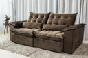 Ver imagem 3 de Sofá Retrátil e Reclinável Ipanema 1,50m em Tecido Veludo C/pillow Nos Braços - Montagem Inclusa:mar
