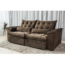 Ver imagem 3 de Sofá Retrátil e Reclinável Ipanema 1,50m em Tecido Veludo C/pillow Nos Braços - Montagem Inclusa:mar