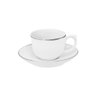 Aparelho de Jantar/Chá e Café 42 Peças de Porcelana Isabel Branco C/Filete Prata Oxford - 6