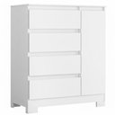 Ver imagem 2 de Cômoda Quarto Sapateira 84cm Lipion Flex Branco/Titanium/Rosa/Azul A02 - Mpozenato