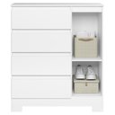 Ver imagem 5 de Cômoda Quarto Sapateira 84cm Lipion Flex Branco/Titanium/Rosa/Azul A02 - Mpozenato