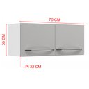 Ver imagem 4 de Armário Aéreo Modulado para Geladeira Fidelitá Viena 70cm 2 Portas