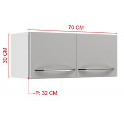Armário Aéreo Modulado para Geladeira Fidelitá Viena 70cm 2 Portas - 4