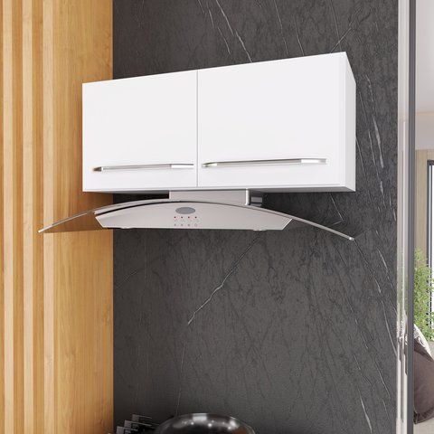 Armário Aéreo Modulado para Geladeira Fidelitá Viena 70cm 2 Portas