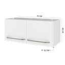 Ver imagem 3 de Armário Aéreo Modulado para Geladeira Fidelitá Viena 70cm 2 Portas