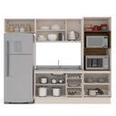 Ver imagem 5 de Armário de Cozinha Modulada Completa 4 Peças 270cm sem Tampo 250035 Koya Politorno Móveis