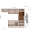 Ver imagem 2 de Armário de Cozinha Modulada Completa 4 Peças 270cm sem Tampo 250035 Koya Politorno Móveis