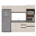 Ver imagem 3 de Armário de Cozinha Modulada Completa 4 Peças 270cm sem Tampo 250035 Koya Politorno Móveis