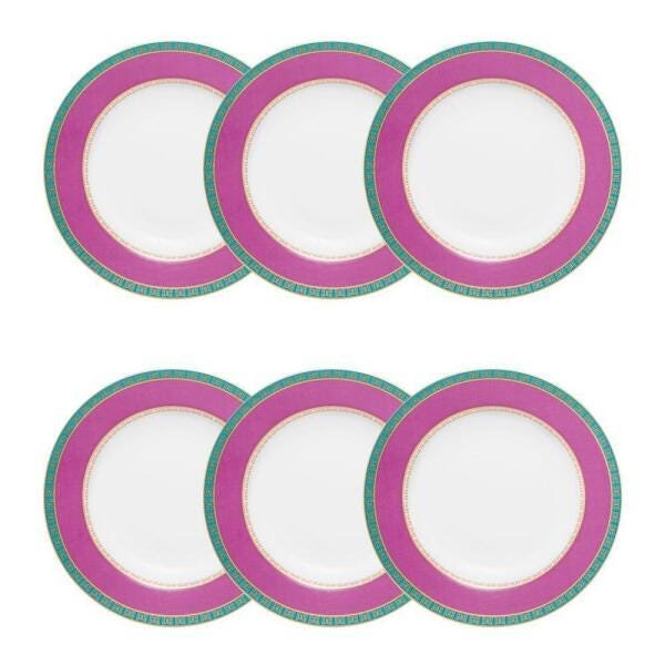 Conjunto de 6 Pratos Fundos 23,5cm Flamingo Joia Brasileira - 2