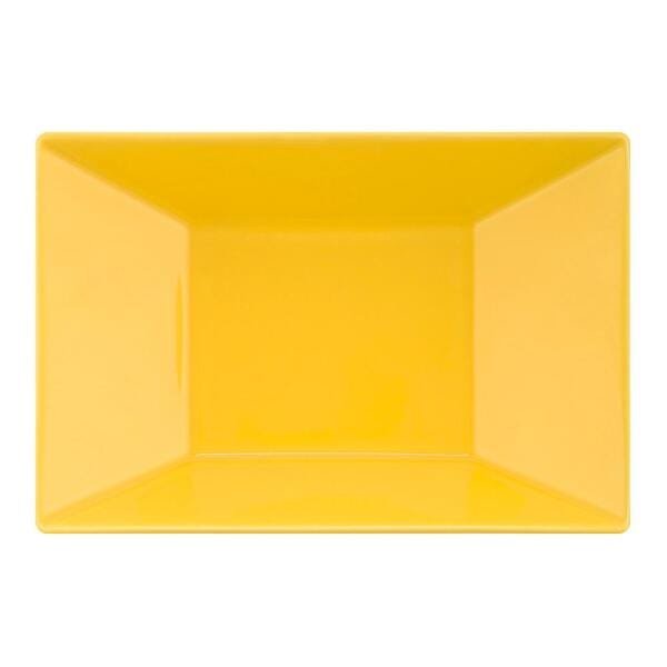 Conjunto de 6 Pratos Fundos 23,5x16cm Retangular Yellow - 1