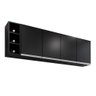 Aéreo Lavinia com Nicho Garrafeiro 160cm para Cozinha Preto - Belliv Decor - 1