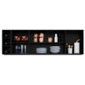 Aéreo Lavinia com Nicho Garrafeiro 160cm para Cozinha Preto - Belliv Decor - 2