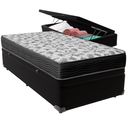 Ver imagem 1 de Cama Box Baú e Colchão Iso100 Espuma D33 Solteiro Ortobom: Preto
