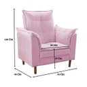 Ver imagem 3 de Poltrona Decorativa Sala de Estar Quarto Leitura Paris Suede:rosê