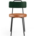 Ver imagem 3 de Cadeira Decorativa Estofada Sala Jantar Barcelona L02 Facto Verde Musgo Couríssimo Camel - Lyam Lyam